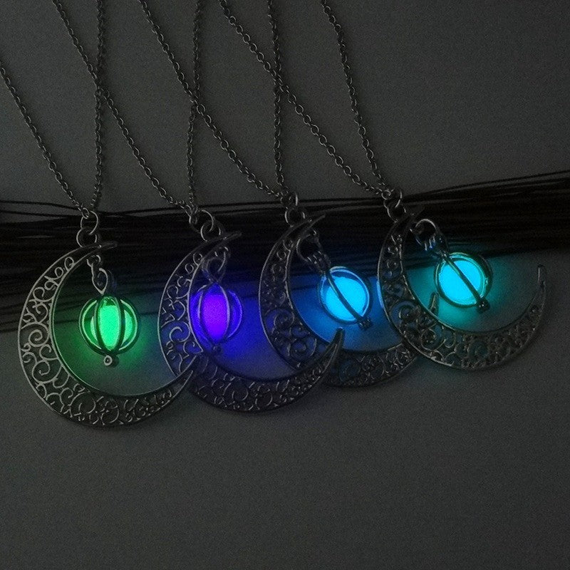 Luminous Moon Pendant Necklace