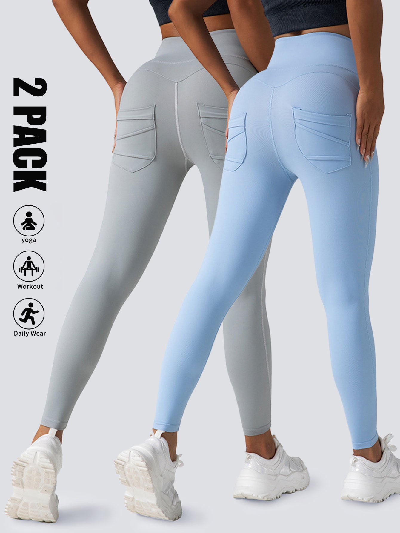 High-Waisted Yoga Leggings with Pockets