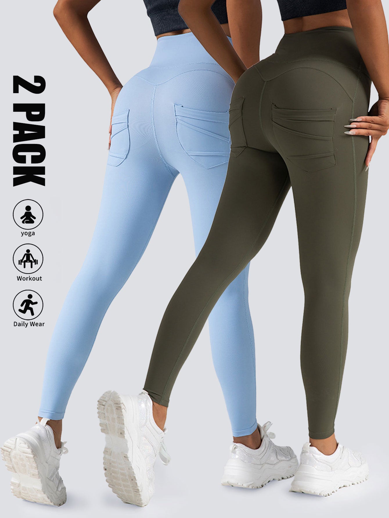 High-Waisted Yoga Leggings with Pockets