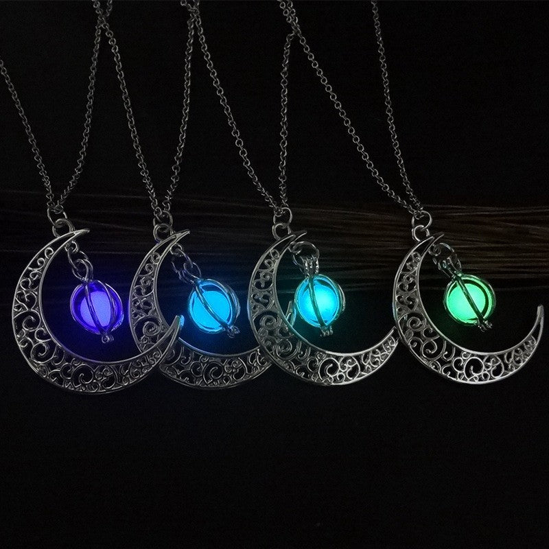 Luminous Moon Pendant Necklace