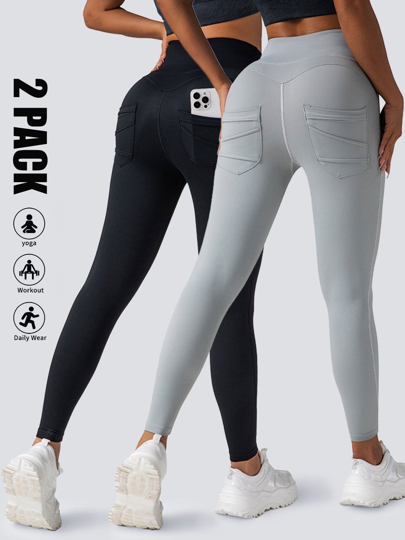 High-Waisted Yoga Leggings with Pockets