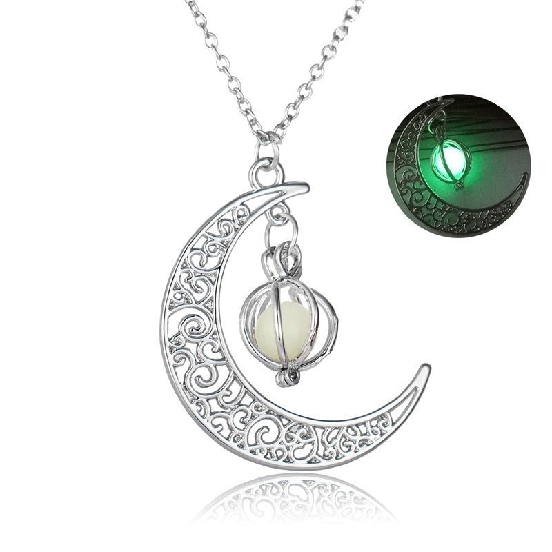 Luminous Moon Pendant Necklace