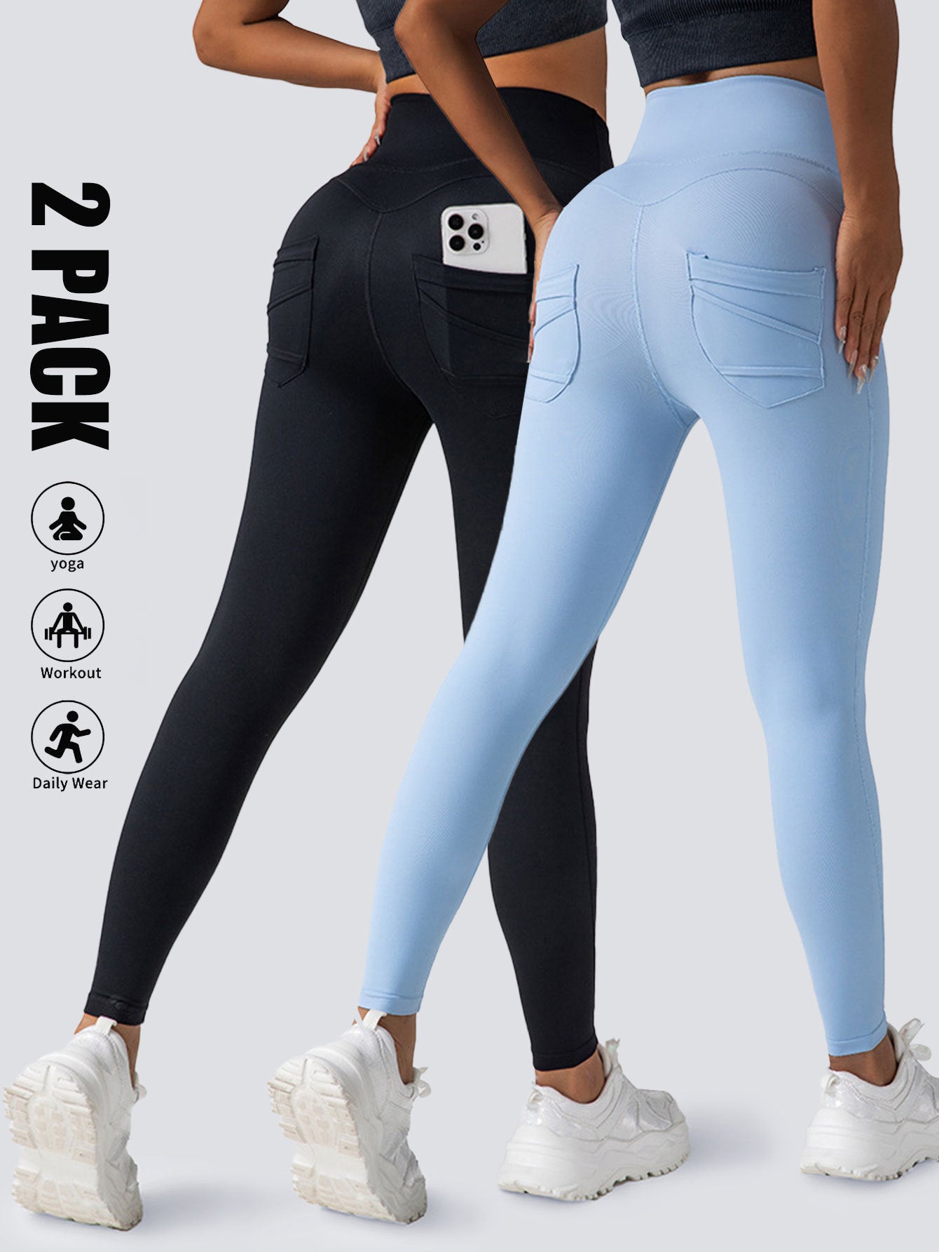 High-Waisted Yoga Leggings with Pockets