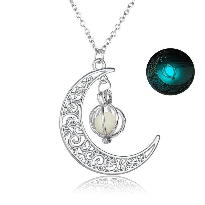 Luminous Moon Pendant Necklace