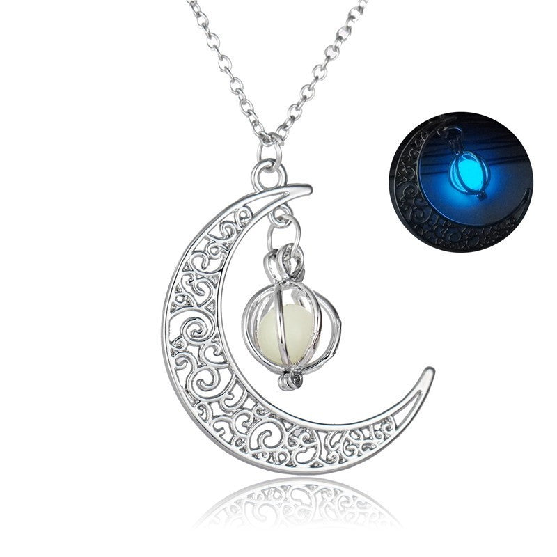 Luminous Moon Pendant Necklace