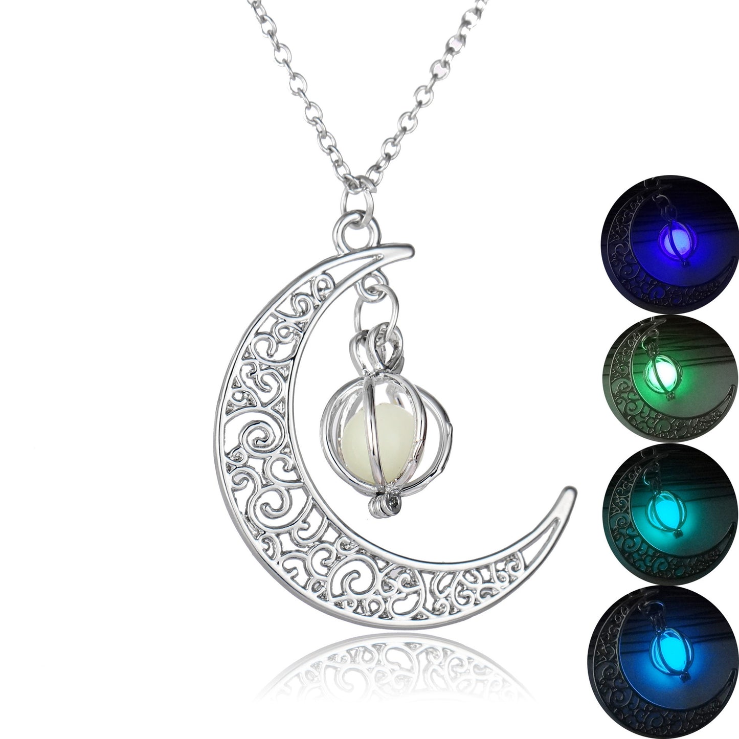 Luminous Moon Pendant Necklace